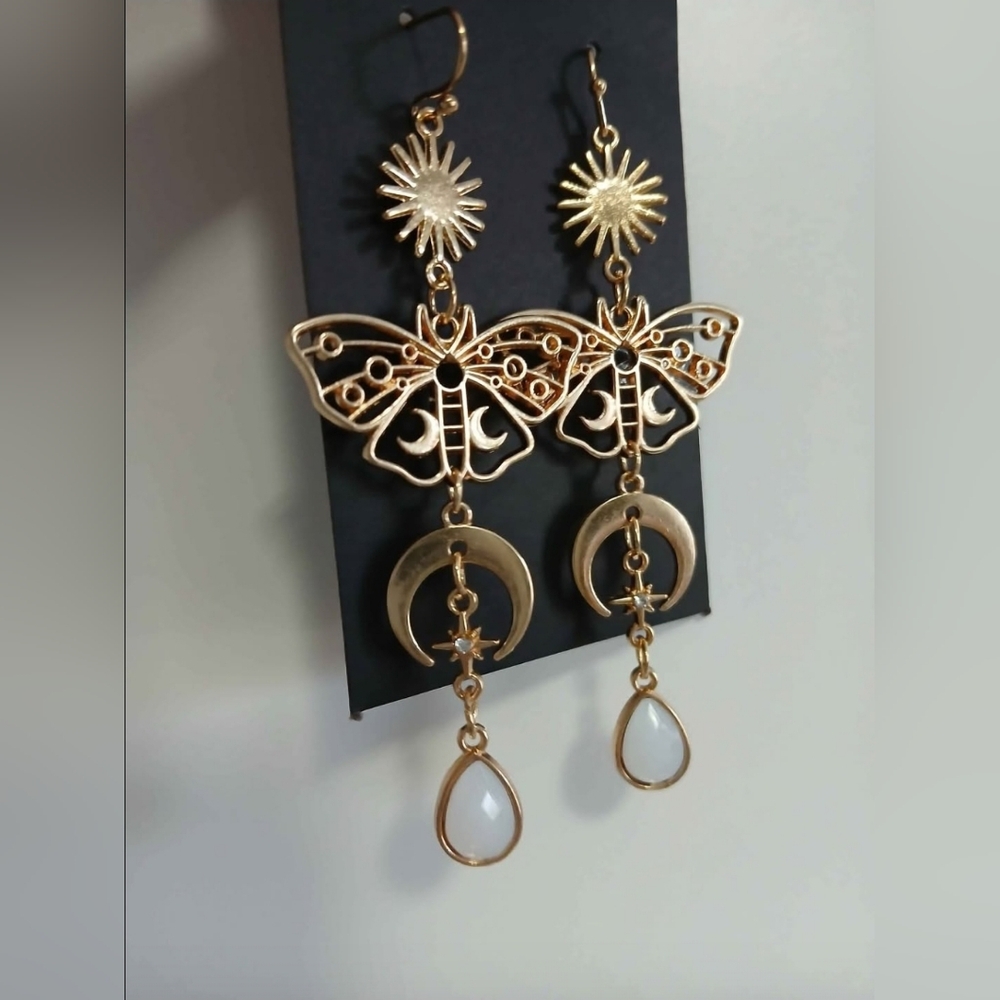 2/$18 New Earrings Moth Moon Sun Stars Jewelry Womens Ladies Teen Girl Accessory
